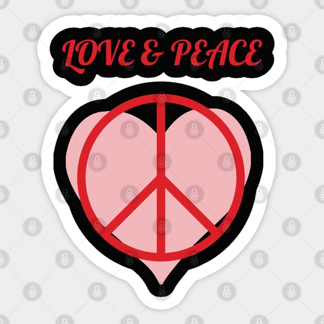 LOVE & PEACE Sticker by zzzozzo